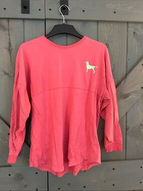 The Black Dog Coral Pink Crewneck Pullover with Script Logo